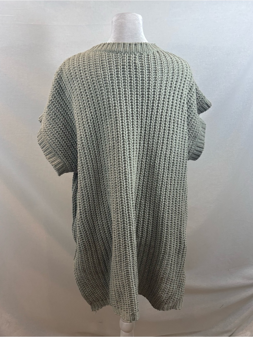 POL Clothing Womens Short Sleeve V-Neckline Knit Sweater Size Small Sage - Picture 12 of 12